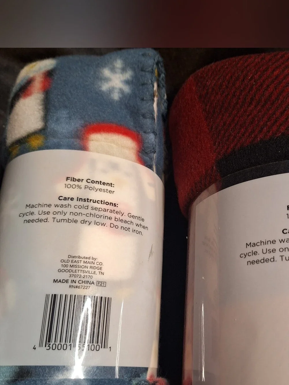 Comfort Bay Fleece Throw - Blue Penguin & Red Plaid